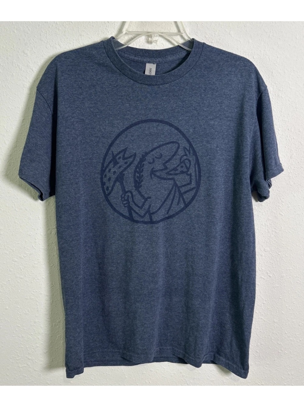 Little Caesars Pizza Graphic Gildan Blue Gray T-Shirt Men’s Medium Pizza Food